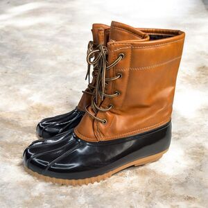 Original Sporto Duck Boots Arianna Women’s Size 10 M Tan/Brown Rain Mud Outdoors